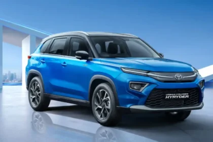 Toyota Urban Cruiser Hyryder hybrid SUV with modern styling and fuel-efficient hybrid technology.