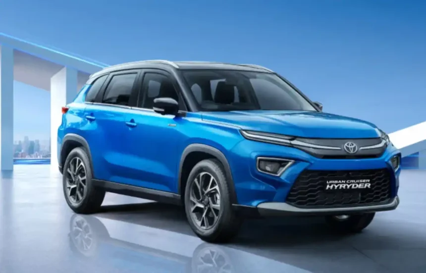 Toyota Urban Cruiser Hyryder hybrid SUV with modern styling and fuel-efficient hybrid technology.