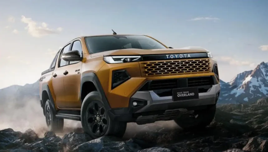 New Toyota Hilux pickup truck spotted in India during shoot with updated front grille and rugged off-road styling