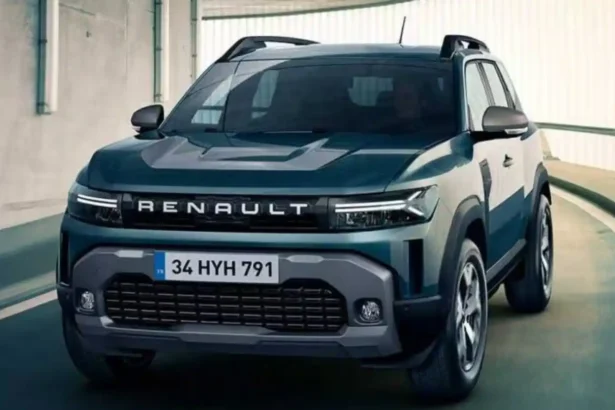 Renault Duster 1.0 MT SUV parked on road showing rugged design and LED lighting