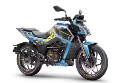 Matter AERA electric motorcycle with sporty streetfighter design and advanced connected technology.