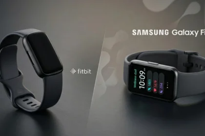 Google Fitbit Air and Samsung Galaxy Fit3 fitness trackers compared side by side