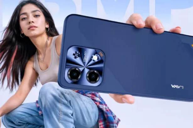 Lava Shark 2 5G smartphone in blue and gold color options