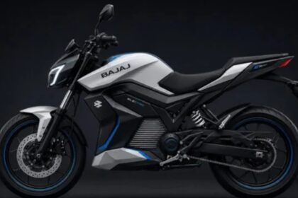 Bajaj Auto electric motorcycle teaser and Chetak electric scooter representing the company's EV expansion plans