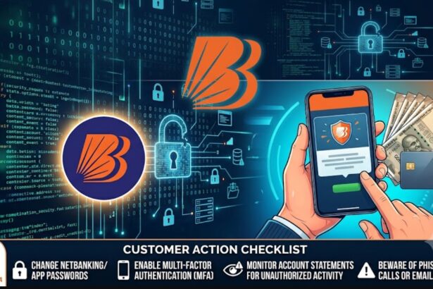 Bank of Baroda customers checking mobile banking security after reports of an alleged data leak.