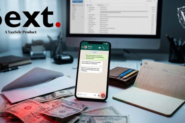 WhatsApp scam warning showing fake boss message requesting urgent payment