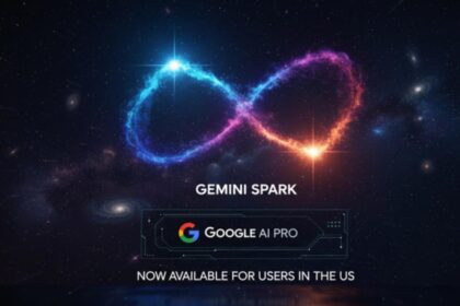 Google Gemini Spark AI assistant interface displayed alongside Google Workspace apps.