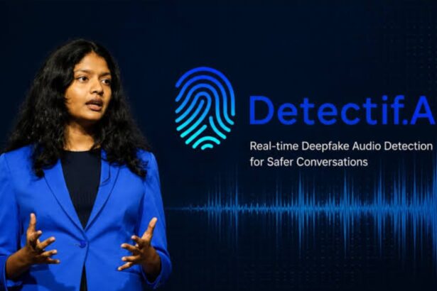 DetectifAI founder Tarini Padmanabhuni and technology designed for real-time detection of AI-generated voices and audio deepfakes