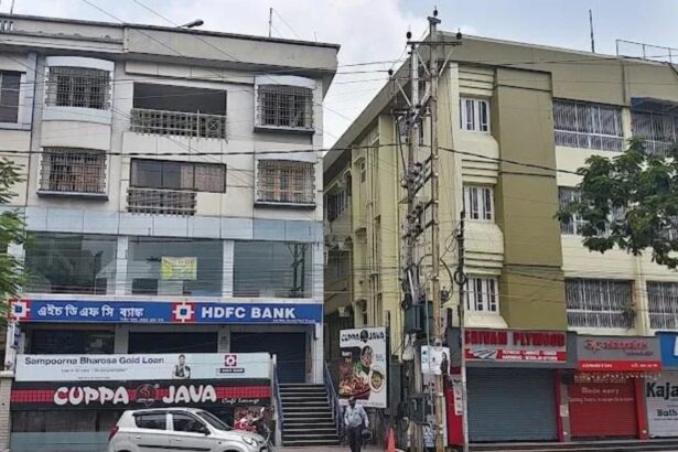 HDFC Bank branch and logo as investors monitor the bank's CEO succession and falling share price