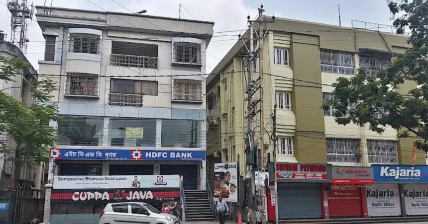 HDFC Bank branch and logo as investors monitor the bank's CEO succession and falling share price